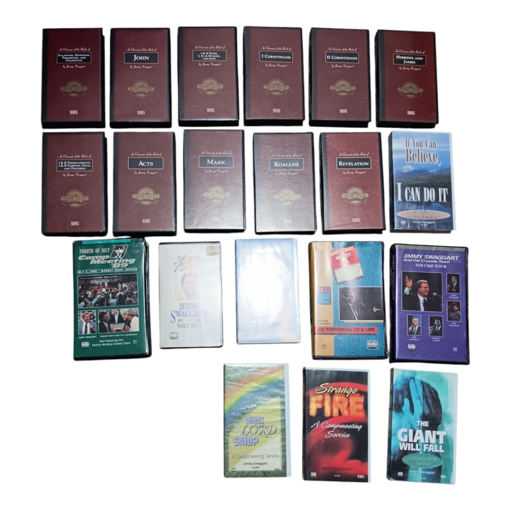 COLLECTIBLE JIMMY SWAGGERT VHS TAPES 1980-1990